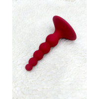 Анальная пробка на присоске силиконовая Loveshop RED