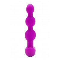 Анальные шарики с пультом, 2 мотора B-Vibe TRIPLET ANAL BEADS, фуксия
