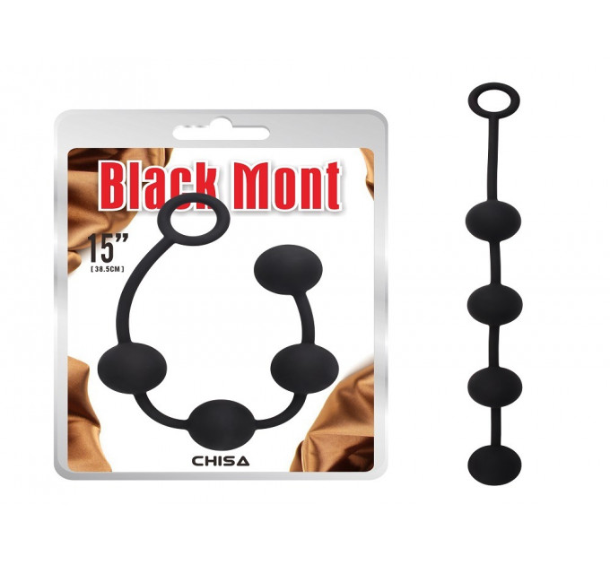 Анальні буси Chisa Black Mont Storm Beads чорні, M
