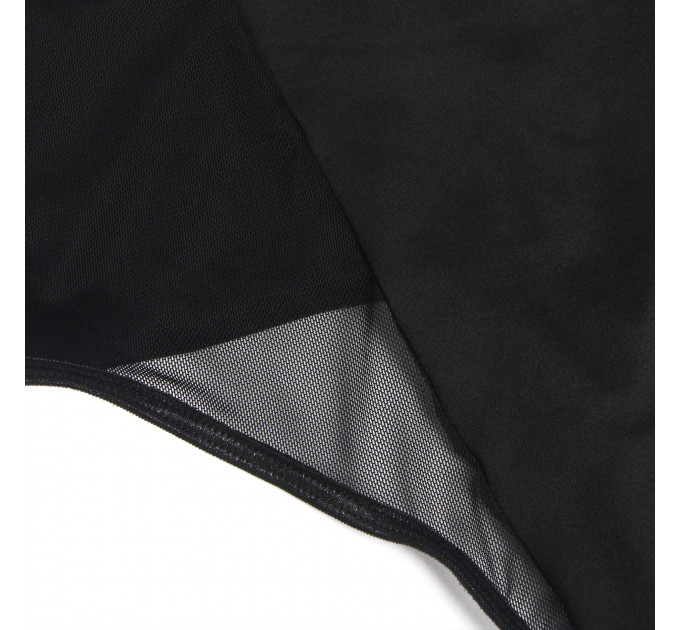 Боді з доступом Star Night з підтяжками, чорне, XS-S