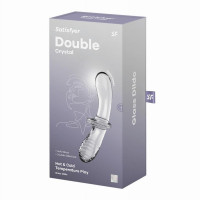 Двойной стеклянный фаллоимитатор Satisfyer Double Crystal Transparent прозрачный