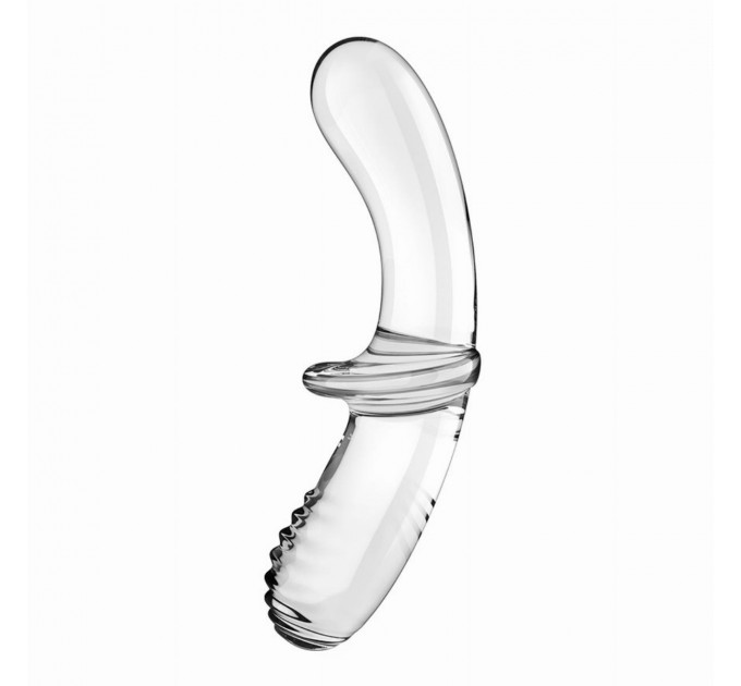 Двойной стеклянный фаллоимитатор Satisfyer Double Crystal Transparent прозрачный