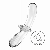 Двойной стеклянный фаллоимитатор Satisfyer Double Crystal Transparent прозрачный