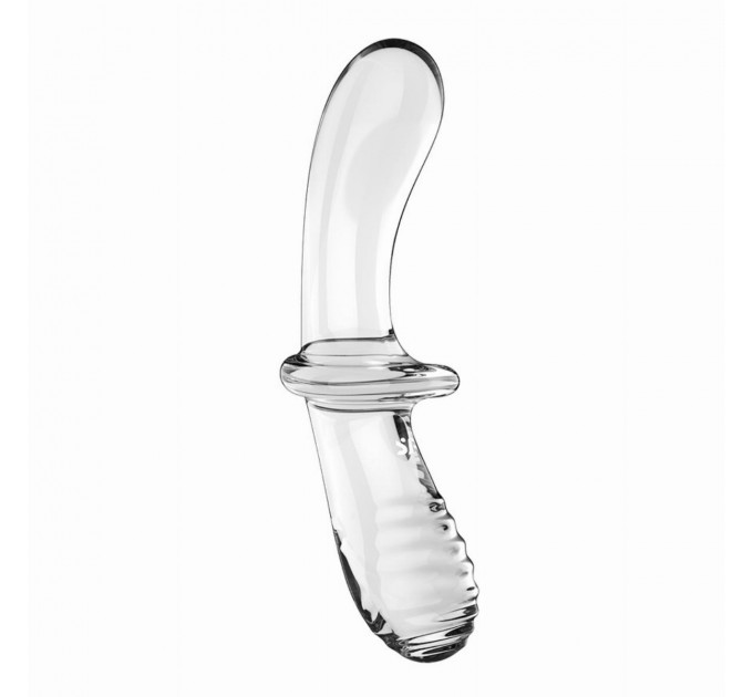 Двойной стеклянный фаллоимитатор Satisfyer Double Crystal Transparent прозрачный