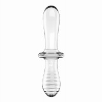 Двойной стеклянный фаллоимитатор Satisfyer Double Crystal Transparent прозрачный