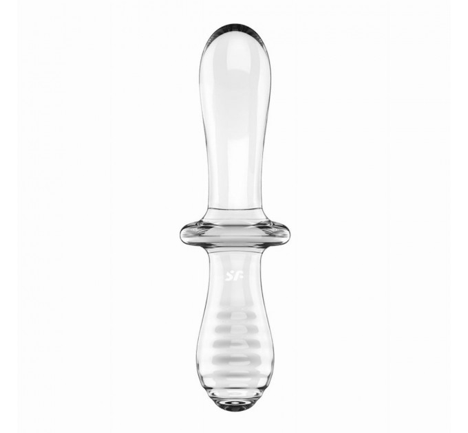 Двойной стеклянный фаллоимитатор Satisfyer Double Crystal Transparent прозрачный