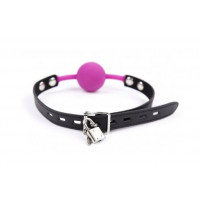 Кляп силіконовий із замком Silicone ball gag rose with lock