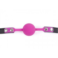 Кляп силіконовий із замком Silicone ball gag rose with lock