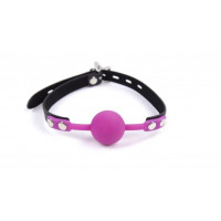 Кляп силіконовий із замком Silicone ball gag rose with lock
