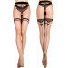 Колготки черные Ballerina's Secret с золотистым узором (20 den), L/XL