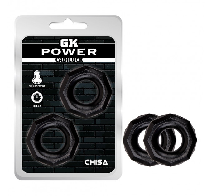 Кольцо эрекционное Chisa GK Power Cadiluck, черное