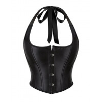 Корсет на зав'язках стрічках із бретелями Star Night 12 Plastic Bones з підтримкою бюста, чорний, S