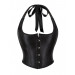Корсет на зав'язках стрічках із бретелями Star Night 12 Plastic Bones з підтримкою бюста, чорний, S