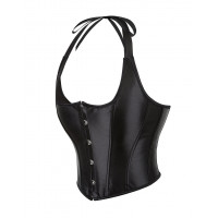 Корсет на зав'язках стрічках із бретелями Star Night 12 Plastic Bones з підтримкою бюста, чорний, S