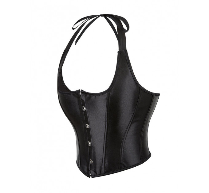 Корсет на зав'язках стрічках із бретелями Star Night 12 Plastic Bones з підтримкою бюста, чорний, S