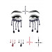 Маска зі страз Possessed face jewels sticker Leg Avenue
