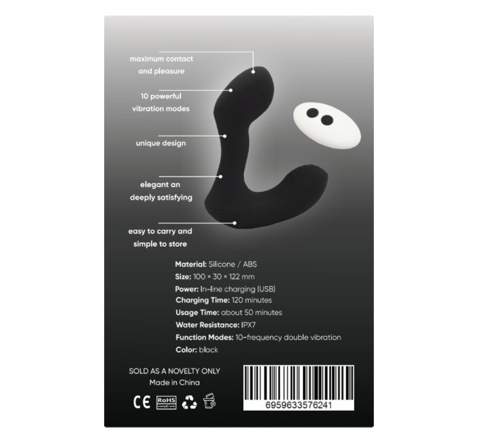 Масажер простати Sweet Em, чорний