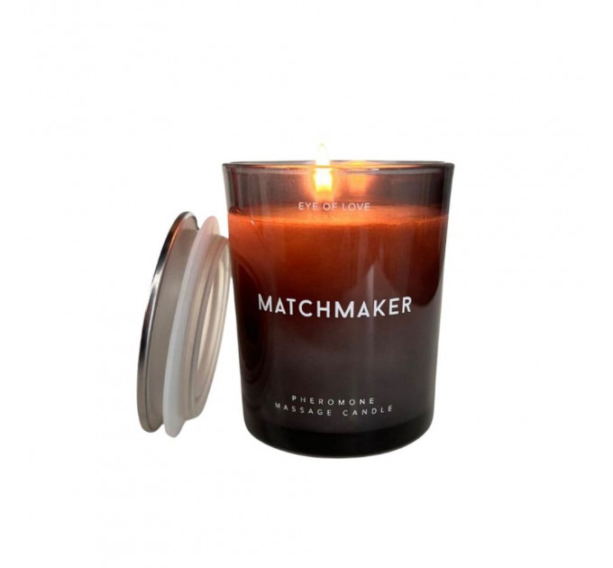 Массажная свеча с феромонами Eye Of Love Matchmaker Black Diamond в стакане, черная