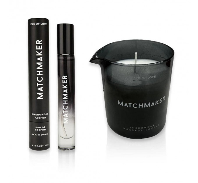Массажная свеча с феромонами Eye Of Love Matchmaker Black Diamond в стакане, черная