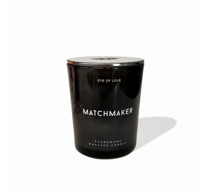 Массажная свеча с феромонами Eye Of Love Matchmaker Black Diamond в стакане, черная