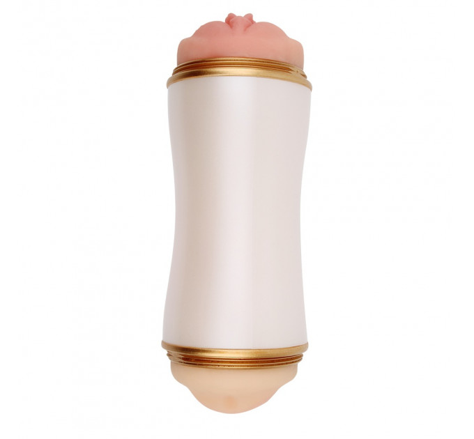 Мастурбатор двусторонний в колбе Chisa Sexual Stroker Pussy & Mouth из киберкожи