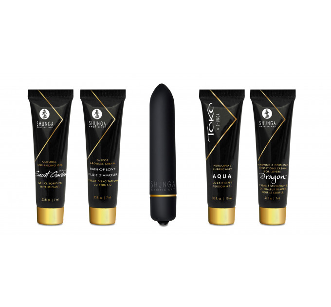 Набор возбуждающей косметики + вибопуля Shunga NAUGHTY GEISHA COLLECTION 31ML
