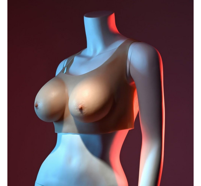 Накладні груди топ Gender X Undergarments Plate C-Cup бежеві, 28 см
