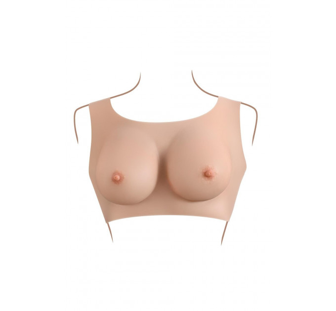 Накладні груди топ Gender X Undergarments Plate C-Cup бежеві, 28 см