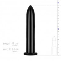 Великий фалоімітатор All Black AB06 чорний, 20 см