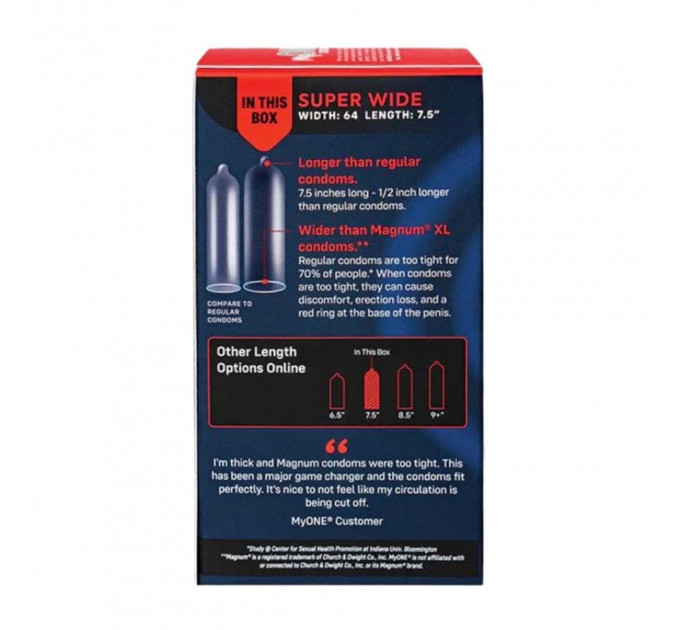 Презервативы большие MyONE Super Wide 64J (цена за упаковку, 10 шт.)