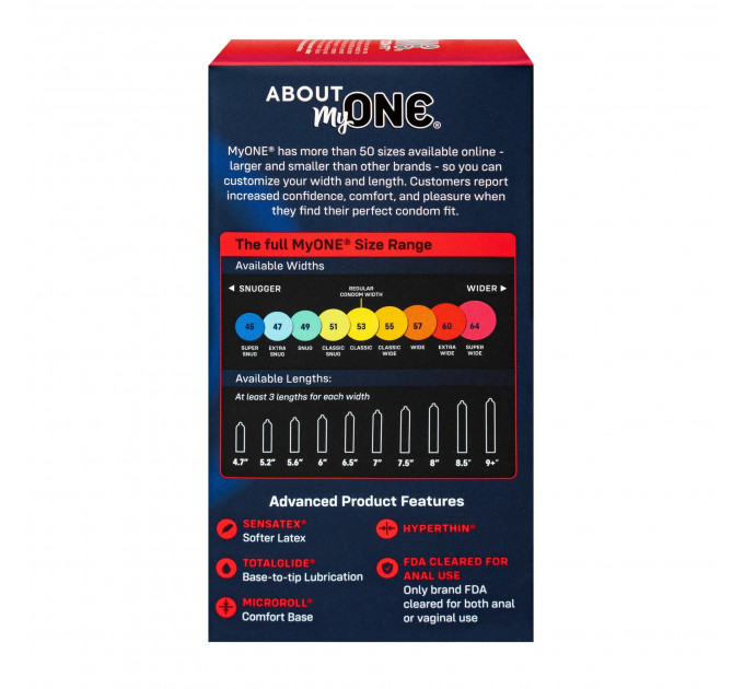 Презервативы большие MyONE Super Wide 64J (цена за упаковку, 10 шт.)
