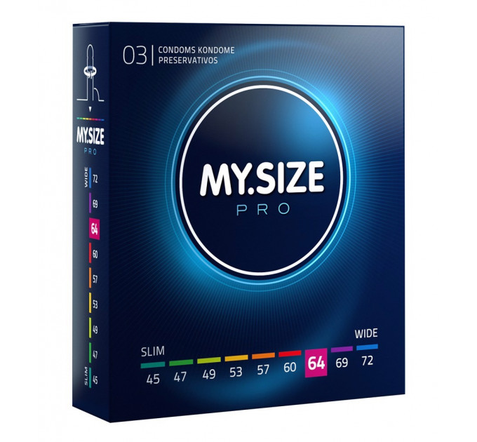 Презервативы ультратонкие латексные My.Size Large 64 мм (цена за упаковку, 3 шт.)