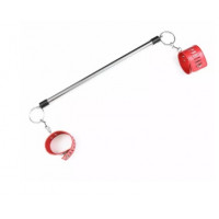 Распорка DS Fetish Metal ankle spreader bar red