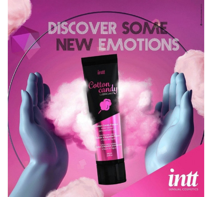 Їстівний лубрикант зі смаком солодкої вати Intt Cotton Candy, 100 мл
