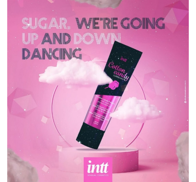 Їстівний лубрикант зі смаком солодкої вати Intt Cotton Candy, 100 мл