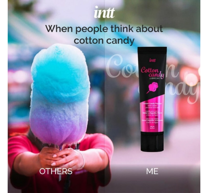 Їстівний лубрикант зі смаком солодкої вати Intt Cotton Candy, 100 мл