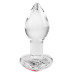 Стеклянная анальная пробка ADAM ET EVE RED HEART GEM GLASS PLUG SMALL