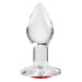 Стеклянная анальная пробка ADAM ET EVE RED HEART GEM GLASS PLUG SMALL