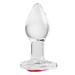 Стеклянная анальная пробка ADAM ET EVE RED HEART GEM GLASS PLUG SMALL