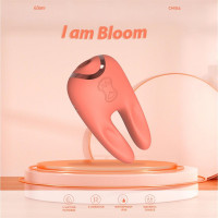 Стимулятор для клітора Chisa Kissen Bloom з вібрацією та всмоктуванням, помаранчевий