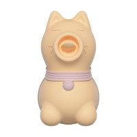 Стимулятор клітора з язичком UNIVIBE Котик, 10 режимів, жовтий