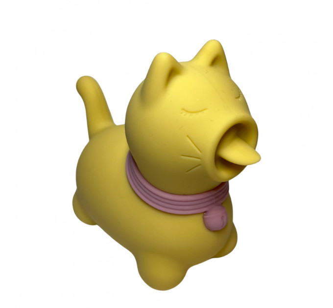 Стимулятор клітора з язичком UNIVIBE Котик, 10 режимів, жовтий