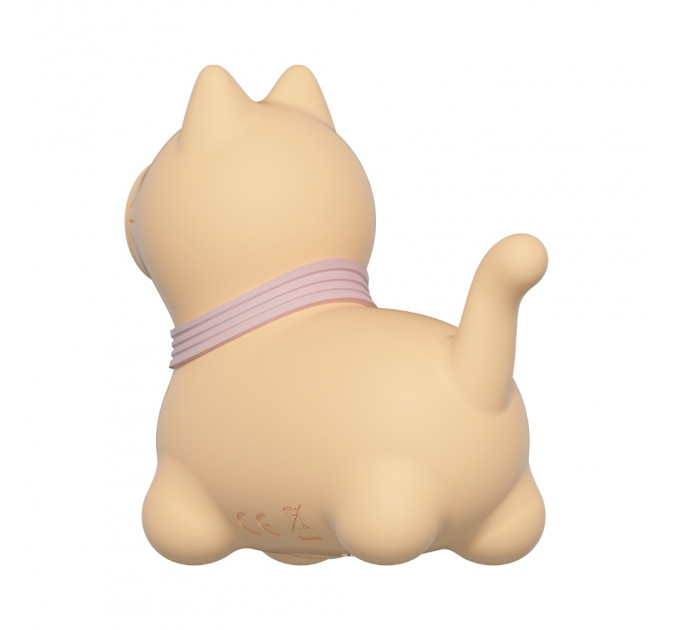 Стимулятор клитора с язычком UNIVIBE Котик, 10 режимов, жёлтый