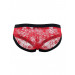 Труси чоловічі Star Night напівпрозорі, з мереживом, червоно-чорні, XL