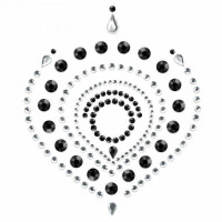 Украшения для груди и бикини со стразами Flamboyant от Bijoux Indiscrets, серебристо-черные