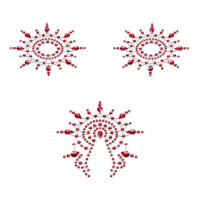 Украшения для груди и бикини со стразами Gloria Petits Joujoux, красные