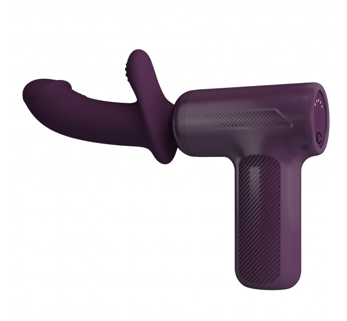 Вибромассажер пистолет PRETTY LOVE Dj Doctor Massage Gun фиолетовый, 13.6 х 3.9 см