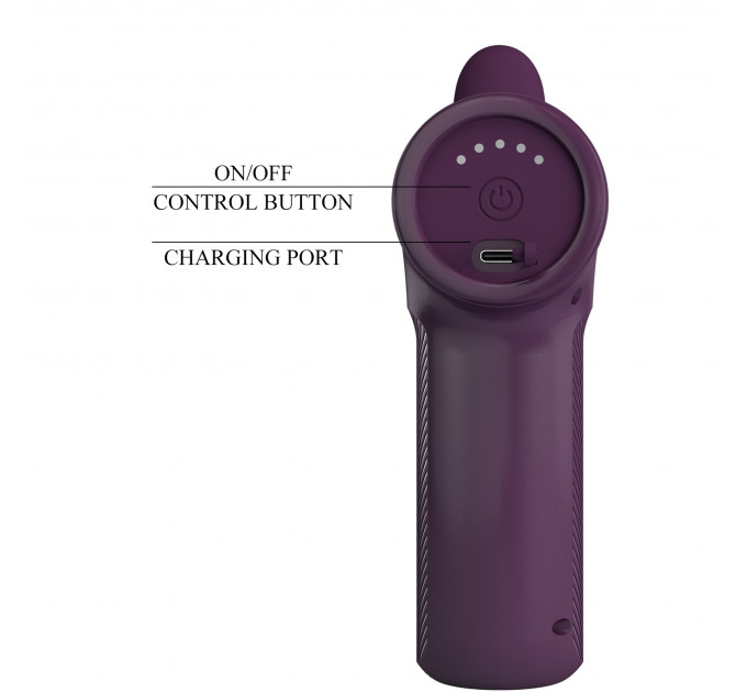 Вибромассажер пистолет PRETTY LOVE Dj Doctor Massage Gun фиолетовый, 13.6 х 3.9 см