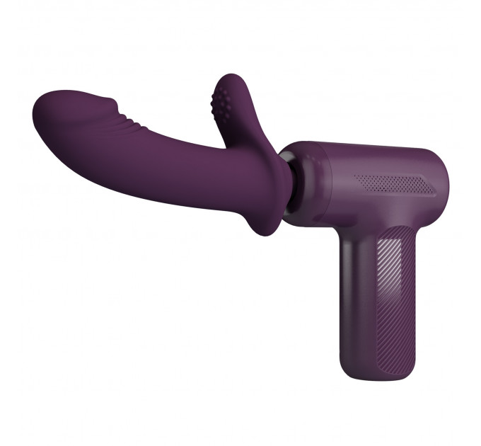 Вибромассажер пистолет PRETTY LOVE Dj Doctor Massage Gun фиолетовый, 13.6 х 3.9 см