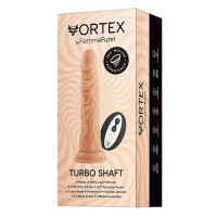 Вибратор с ротацией, с дистанционным пультом, на присоске Femmefunn Wireless Turbo Shaft бежевый